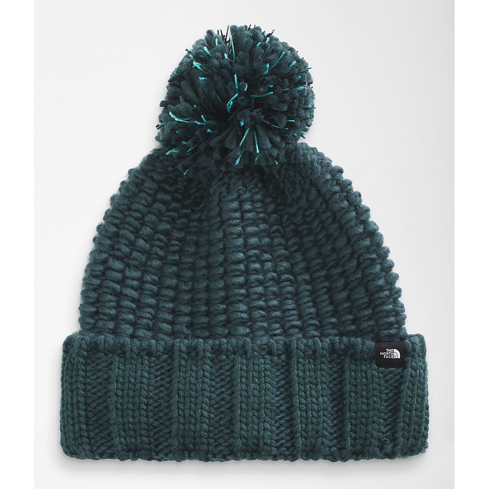 The North Face Beanies Womens Australia - The North Face Cozy Chunky Dark Green Hiking (MTQ-256813)